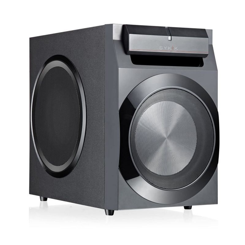 Sykik Power SPP0298BT, Bluetooth Powerful 210W RMS, with 8" Active Subwoofer, 2X 8 Passive, Remote Control, SD, USB and FM Radio