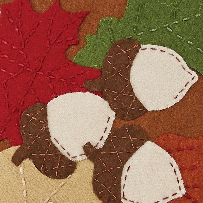 Park Designs Leaves Felt Pillow Cover - 16'' - Beige