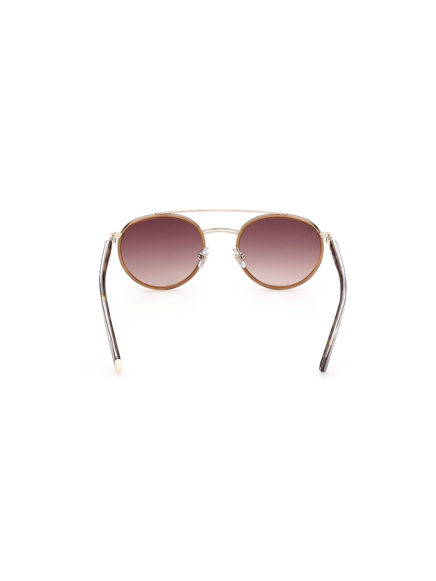 Web Eyewear Brown Round Unisex Sunglasses Designed in Italy