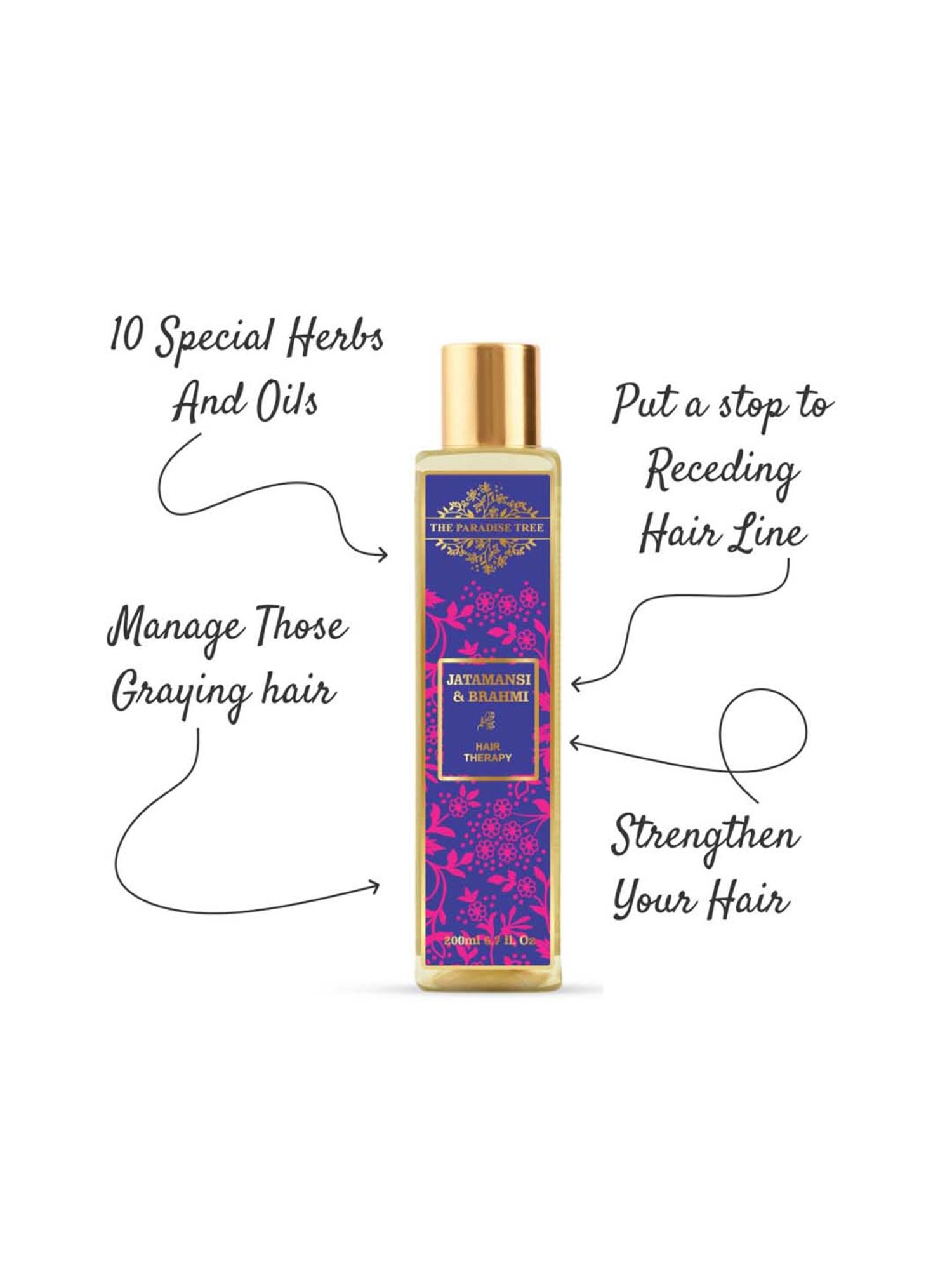 The Paradise Tree's Jatamansi and Brahmi Hair Therapy Oil - 200 ml