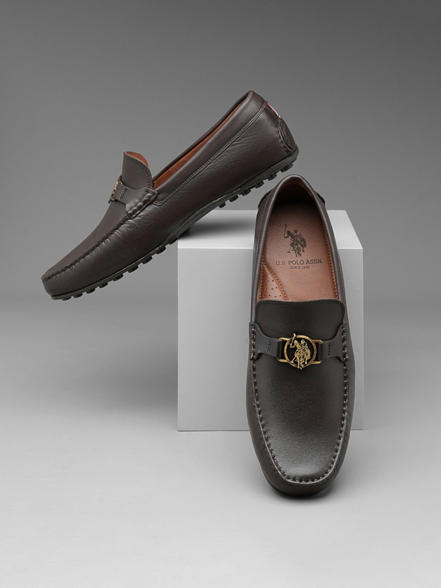 U.S. Polo Assn. Men's RAPTOR Brown Casual Loafers