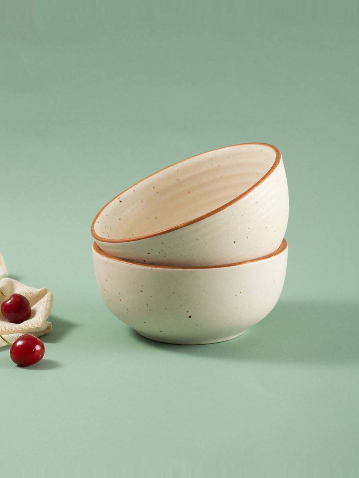 BlackCarrot Black & White Ceramic Dip Bowls Set of 2