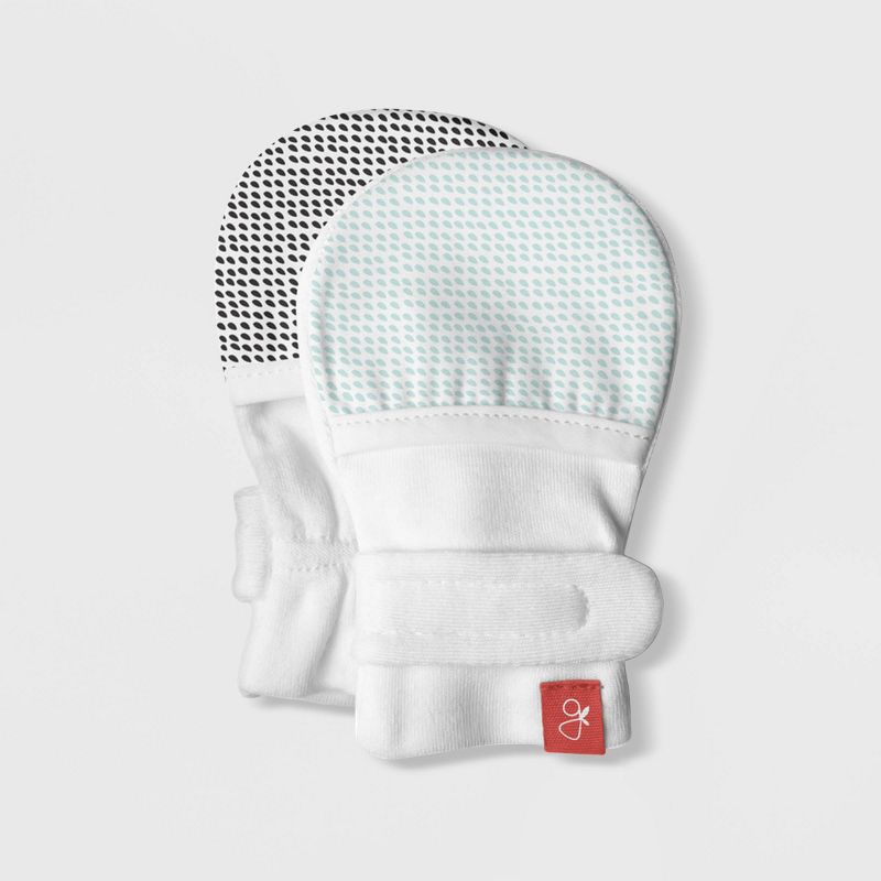 Goumi Baby Organic Cotton Drops Mittens – Aqua 0-3M