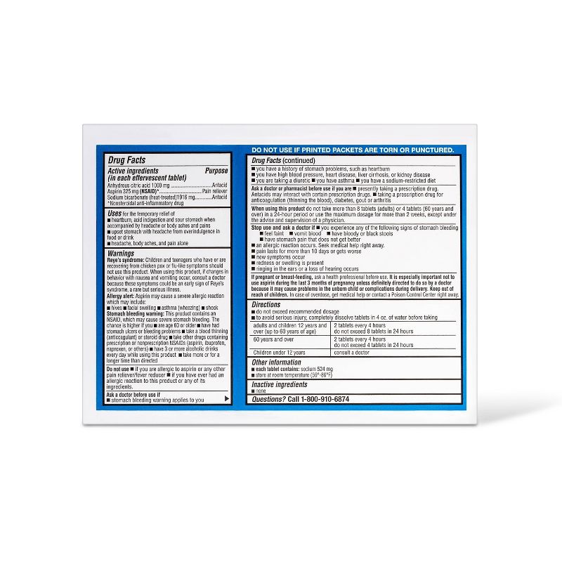 Effervescent Antacid & Pain Relief Tablets - 36ct - up & up™