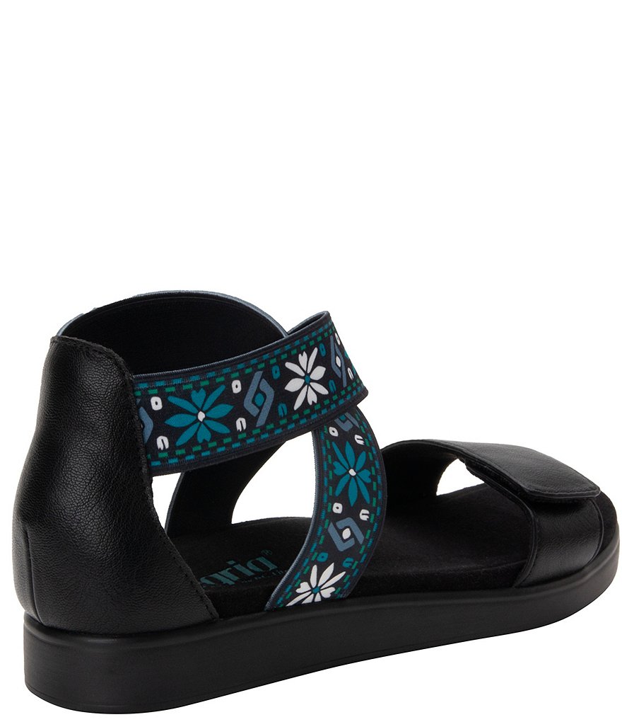 Alegria Lucia Floral Print Ankle Strap Flat Sandals