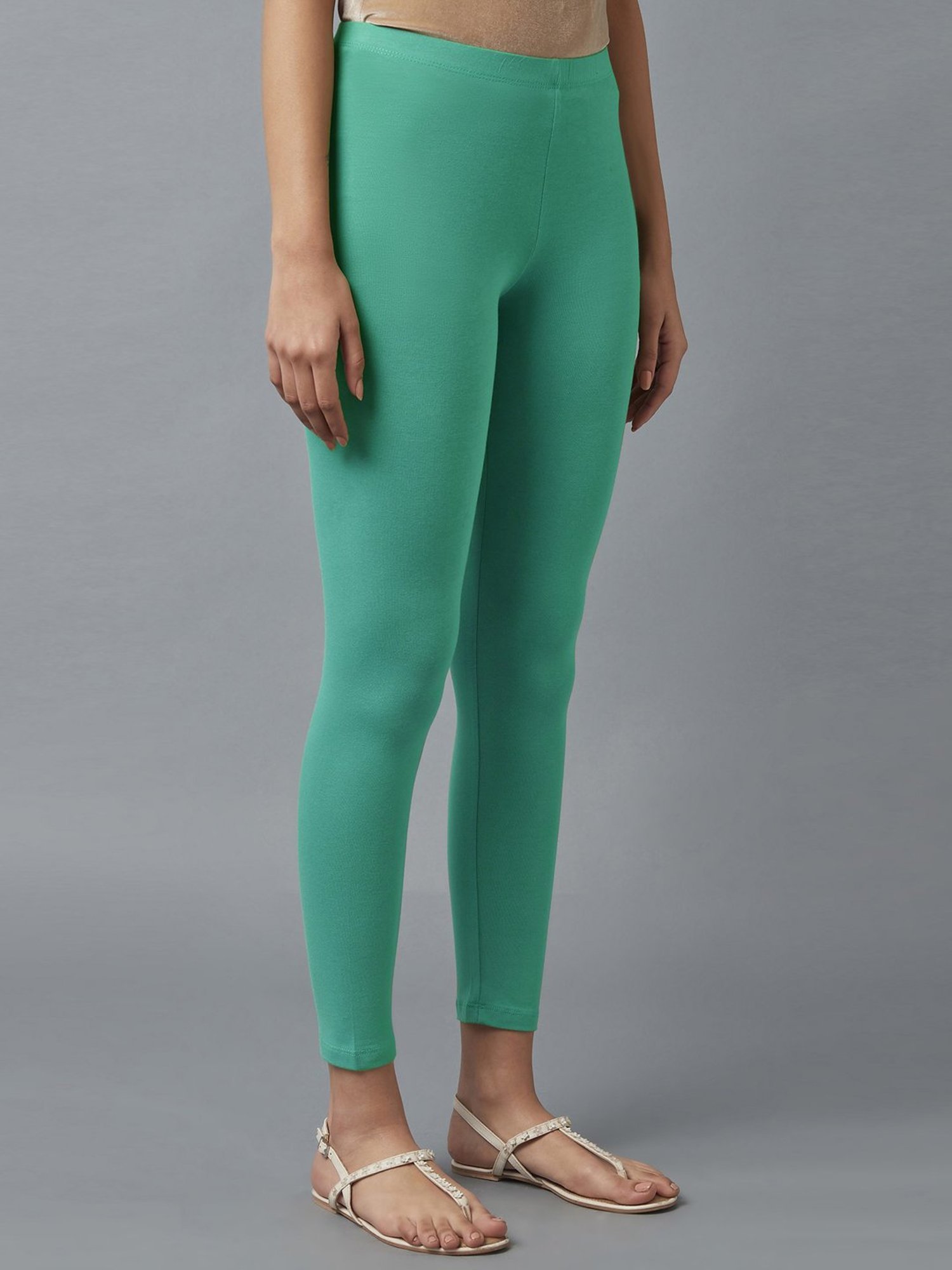 Elleven Green Plain Leggings