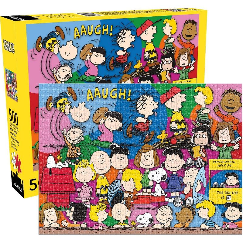 NMR Distribution Peanuts Cast 500 Piece Jigsaw Puzzle