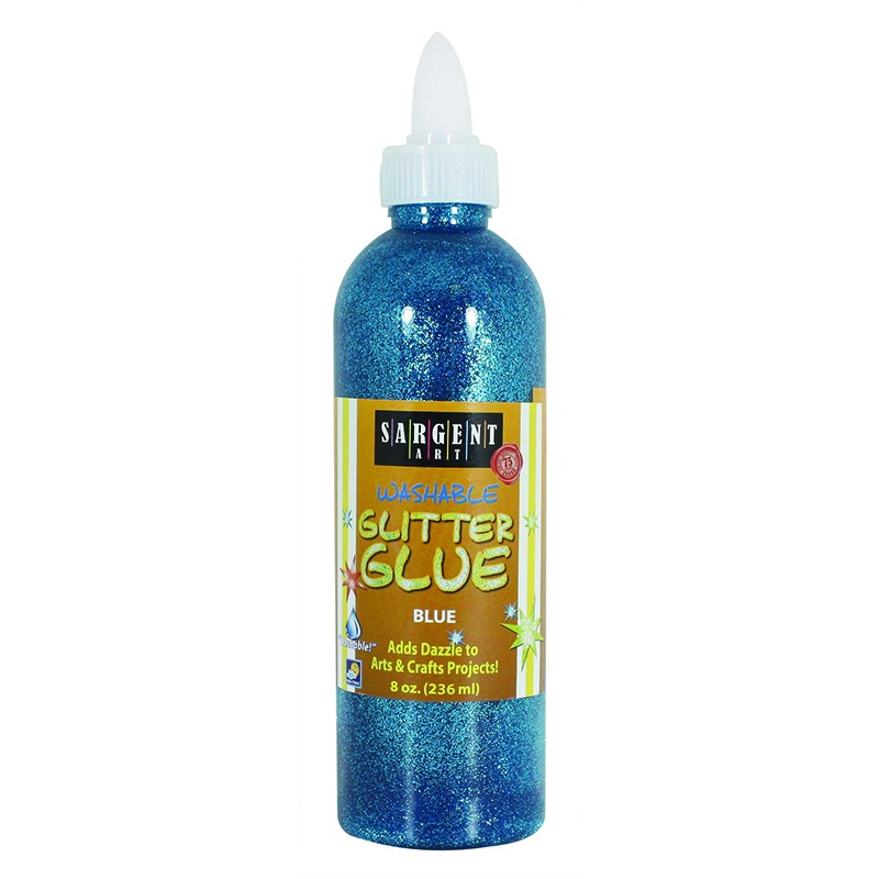 Sargent Art 221950 8Ounce Glitter Glue, Blue