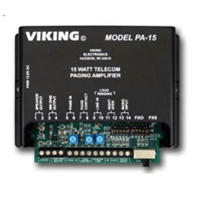 Viking Electronics VK-PA-15 Viking Electronics VK-PA-15 15 Watt Paging Amplifier And Loud Ringer