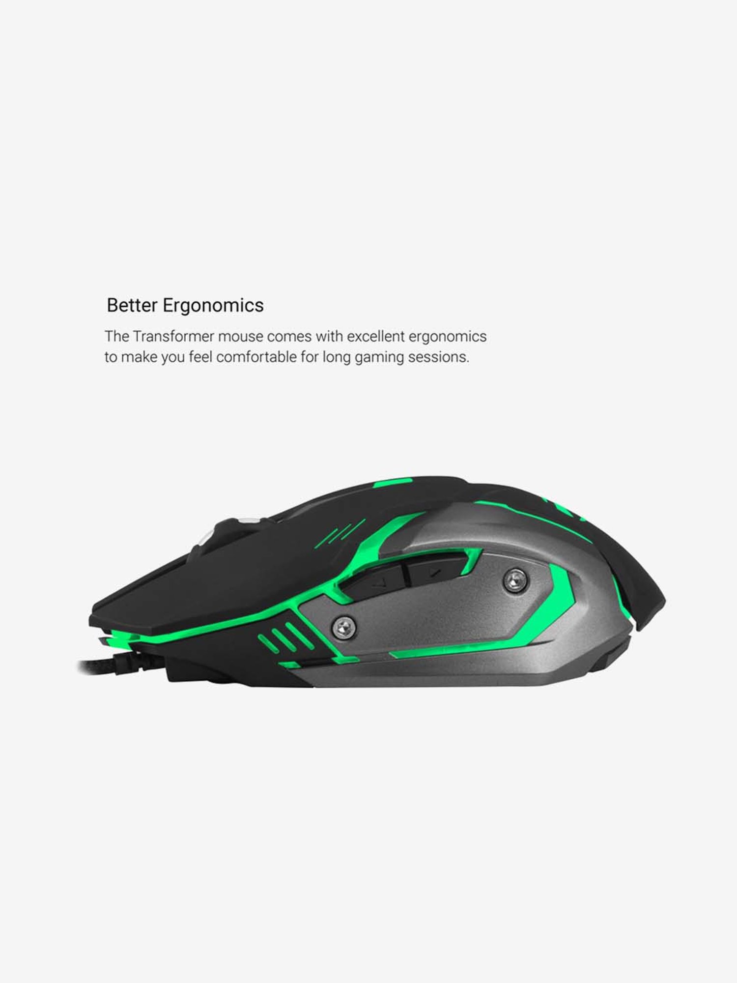 Zebronics Zeb-Transformer-M Wired RGB Gaming Optical Mouse (Black)
