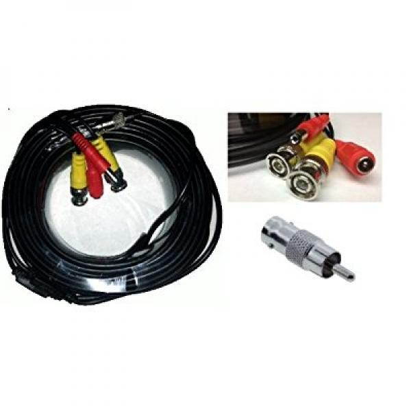 Acelevel Premium Quality 60 Feet Video Power BNC RCA Cable for Swann CCTV Security Cameras