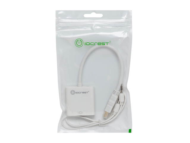 SYBA SY-ADA31044 IO Crest HDMI to VGA Adapter, with Audio Support