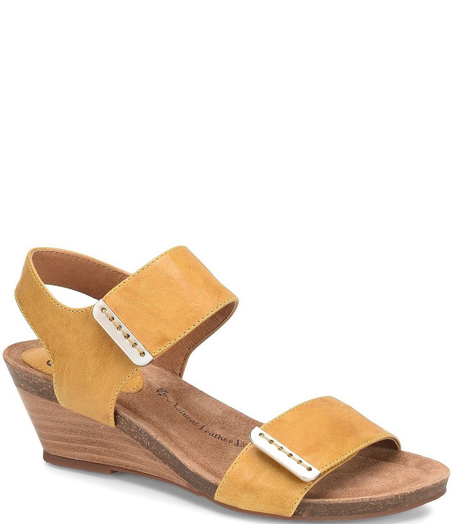Sofft Verdi Leather Wedge Sandals
