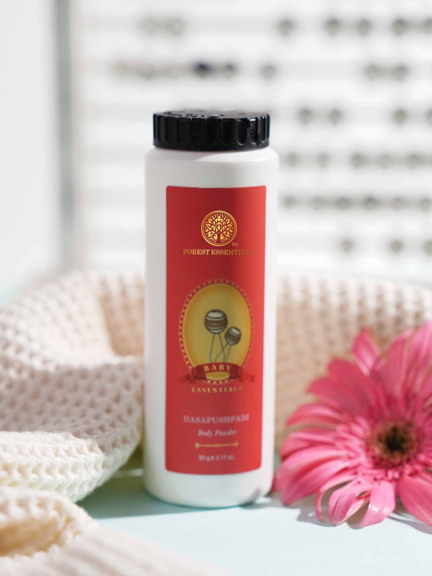 Forest Essentials Natural Dasapushpadi Talc Free Body Powder for Babies - 90 gm