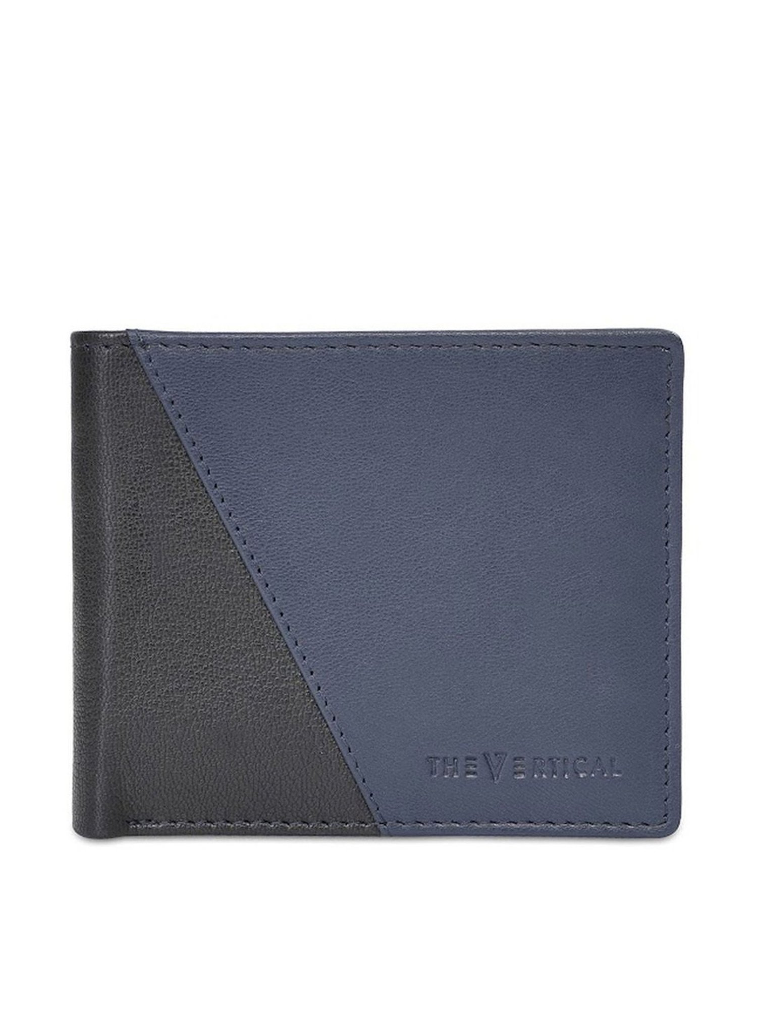 The Vertical Denwer Black Leather Color Block Bi-Fold Wallet