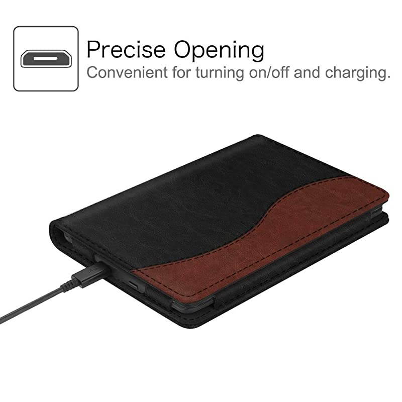 Folio Case for Kindle Paperwhite Fits AllNew 10th Generation 2018 All Paperwhite Generations Book Style Vegan Leather Shockproof Cover with Auto SleepWake Dual Color