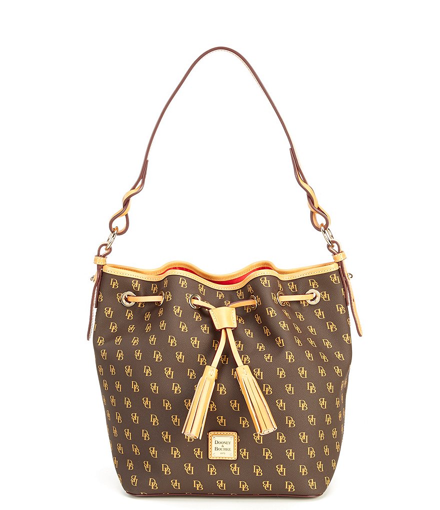 Dooney & Bourke Saffiano Collection Drawstring Bucket Bag