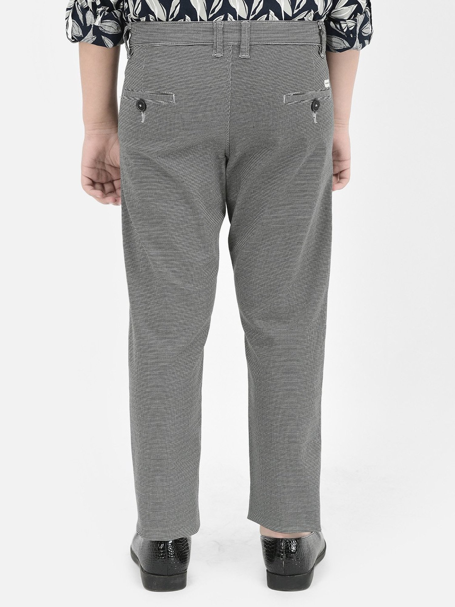 Crimsoune Club Boys Grey Self Trousers