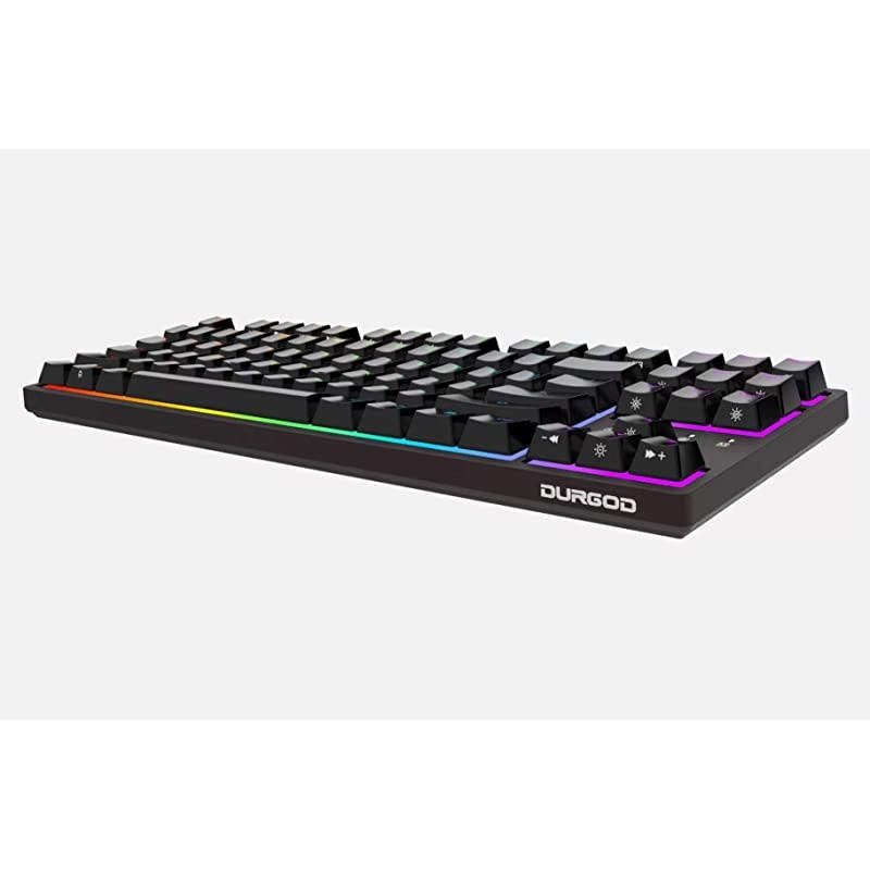 Taurus K320 TKL Mechanical Gaming Keyboard - 87 Keys - Double Shot PBT - NKRO - USB Type C (Cherry Red, White)