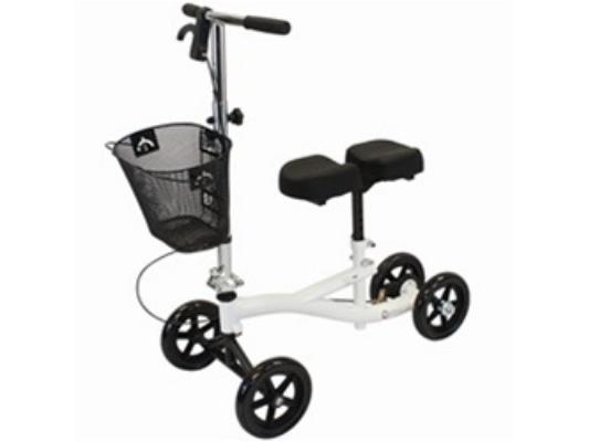 White Roscoe Mobility Steering Knee Scooter Leg Walker