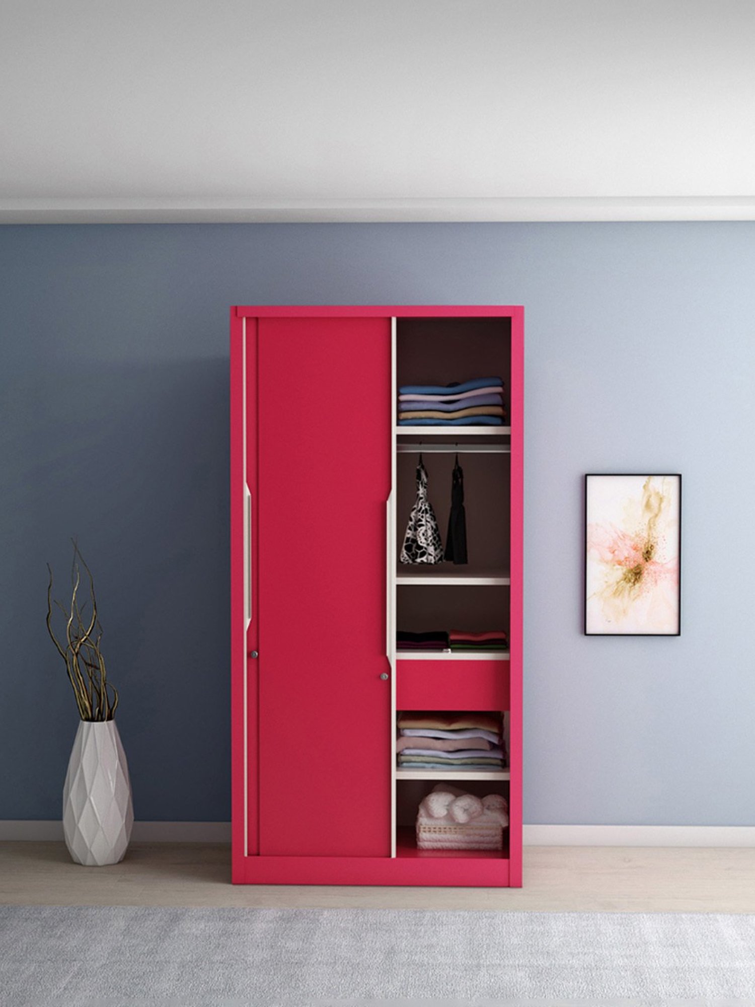 Home Basics 5 Dual Hook Chrome Plated Steel Over the Door Hanging Rack