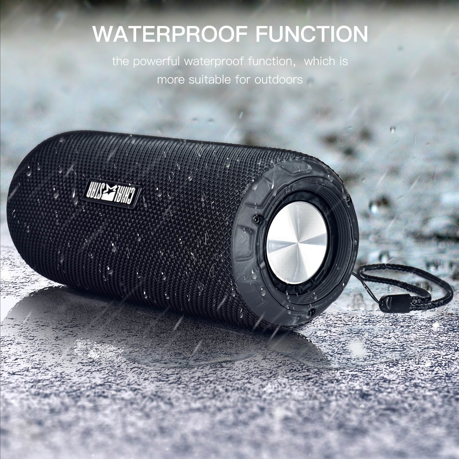 Waterproof Bluetooth Speaker 12W Portabl Wireless Speakers Super Bass Audio With Mic for Outdoor Travelling Motorcycle Party Yoga Sport Bycling Climbing