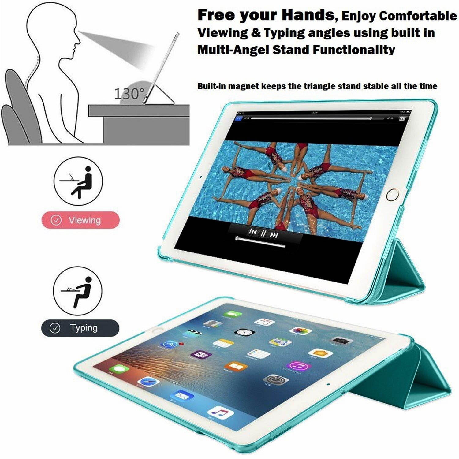 iPad 4 / 3 / 2 ( 9.7 Inch ) Case Tri-Fold Smart Cover [ Auto Sleep / Wake Function ] Multi Angle Stand (A1458 A1459 A1460 A1403 A1416 A1430 A1395 A1396 A1397) [iPad 4th, 3rd & 2nd Gen 9.7]- Green