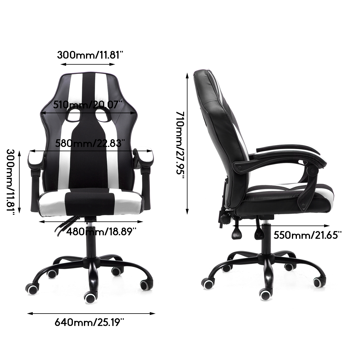 Office Chair Executive Racing Gaming Swivel Leather Sport Computer Chair Recline