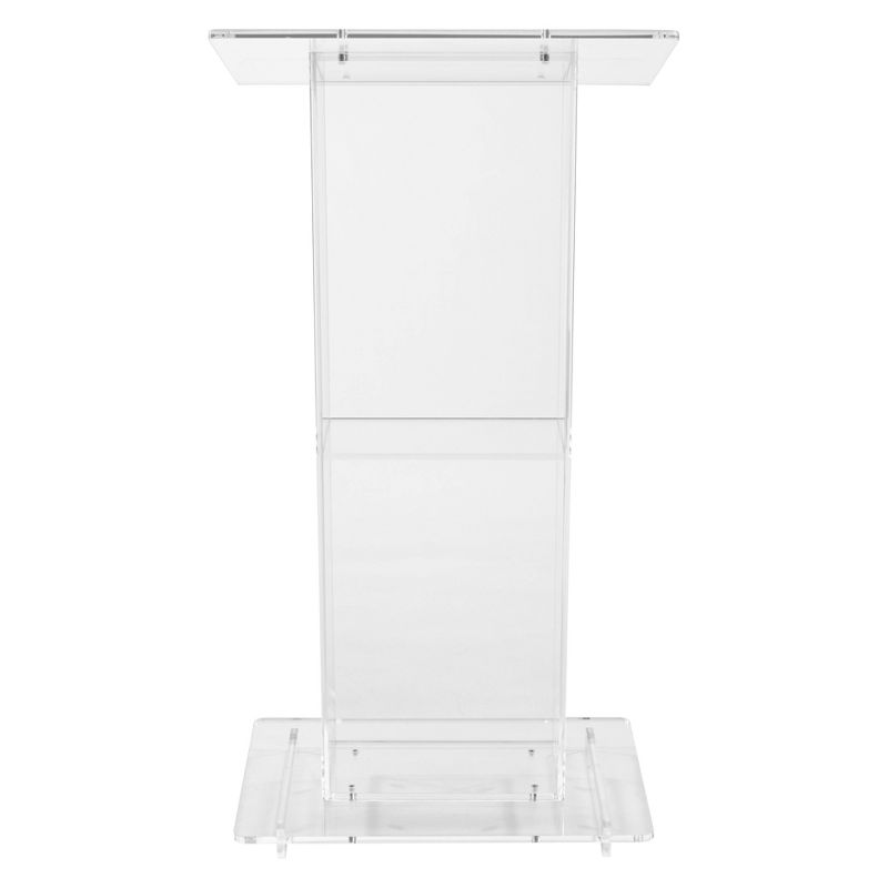 Lectern with Shelf Clear Acrylic - Hampton Collection