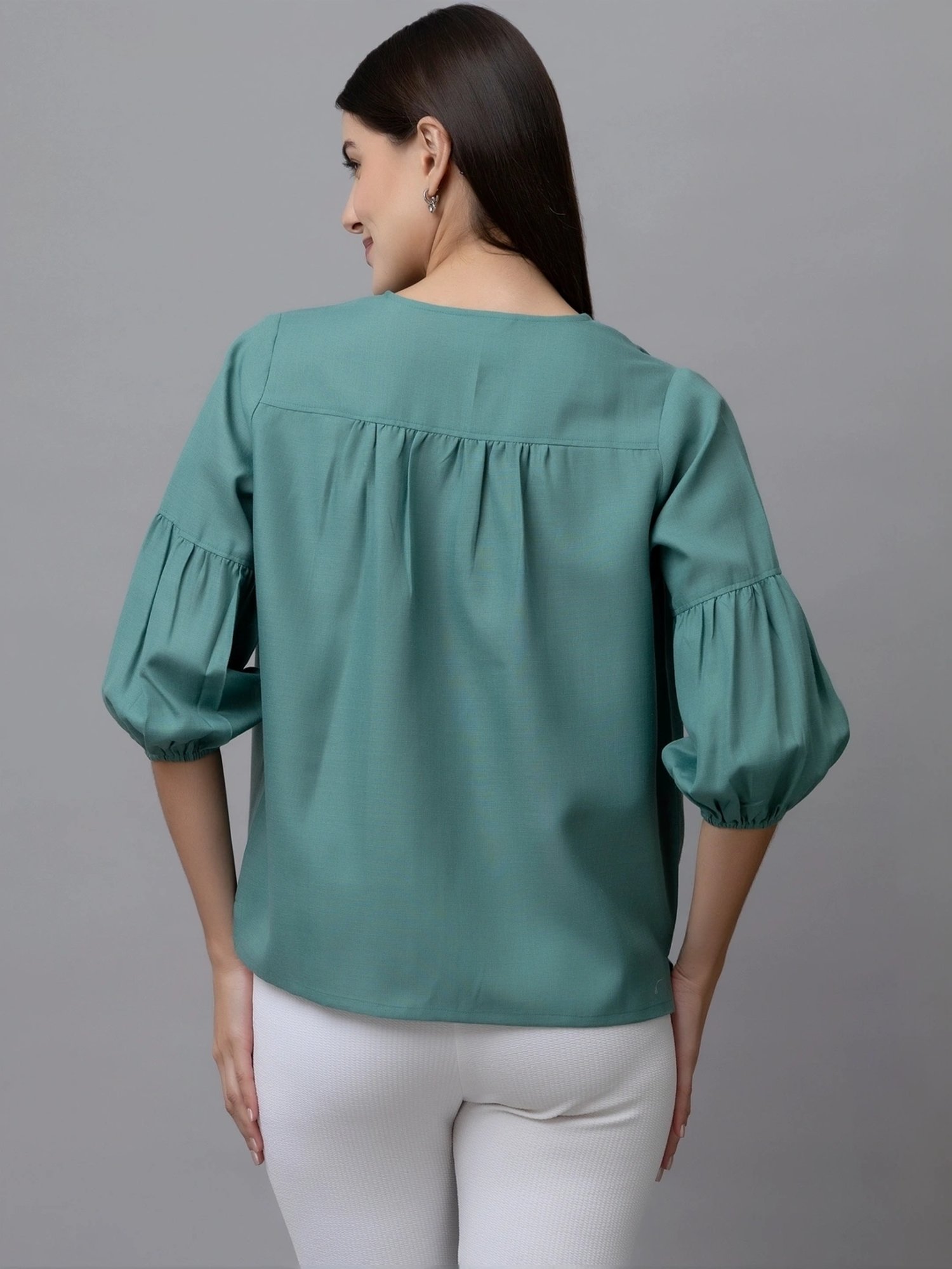 PURYS Blue Regular Fit Top