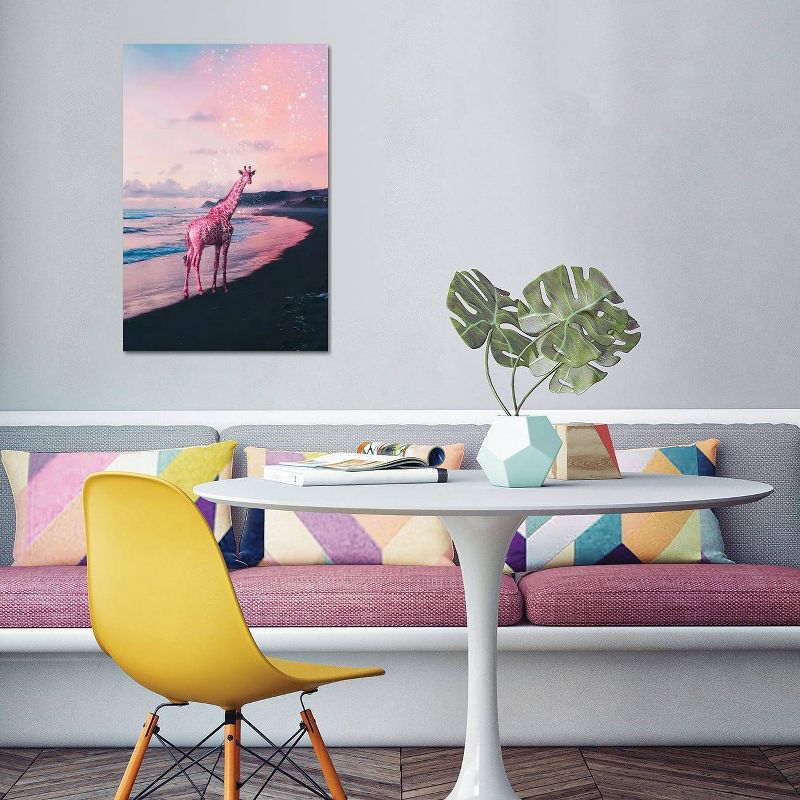 Galactic Giraffe by Gabriel Avram Unframed Wall Canvas - iCanvas