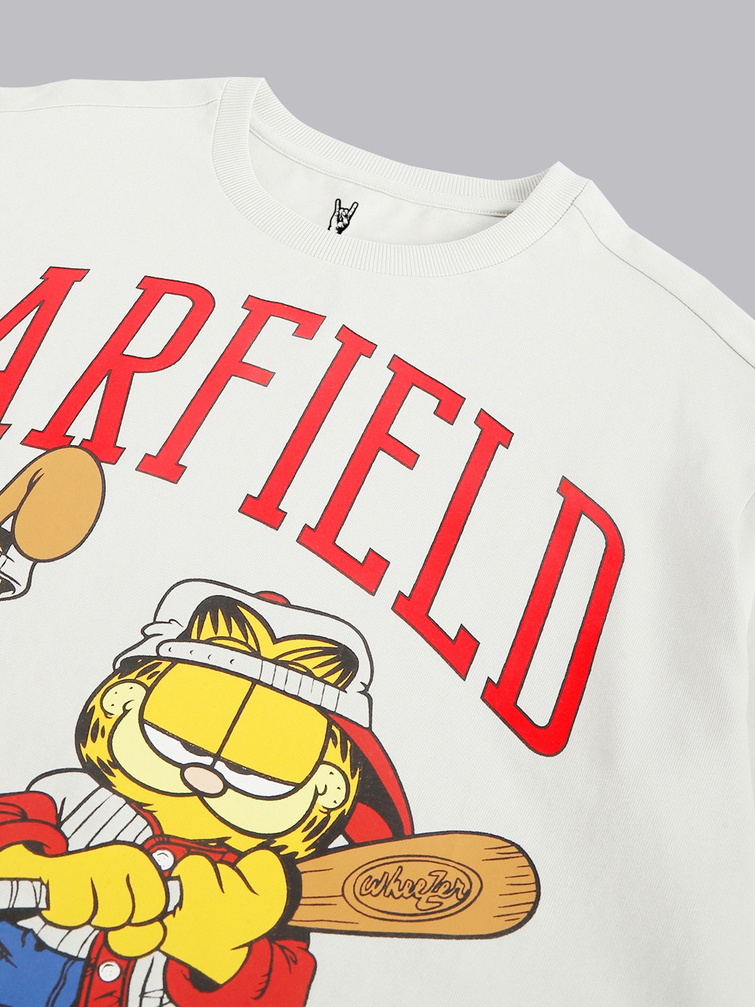 Free Authority Grey Cotton Oversized Printed T-Shirt