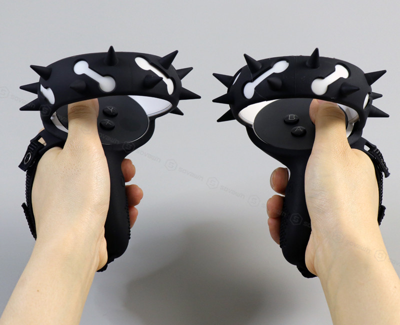 Silicone Protective Shell Case For Oculus Quest 2 VR Helmet Protective Front Cover Anti-Scratches With Touch Controller Cover