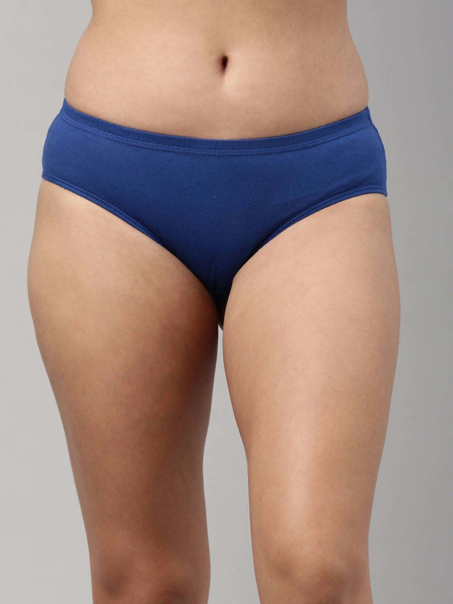 FEELINGS Green & Pink Cotton Plain Hipster Panties - Pack of 6