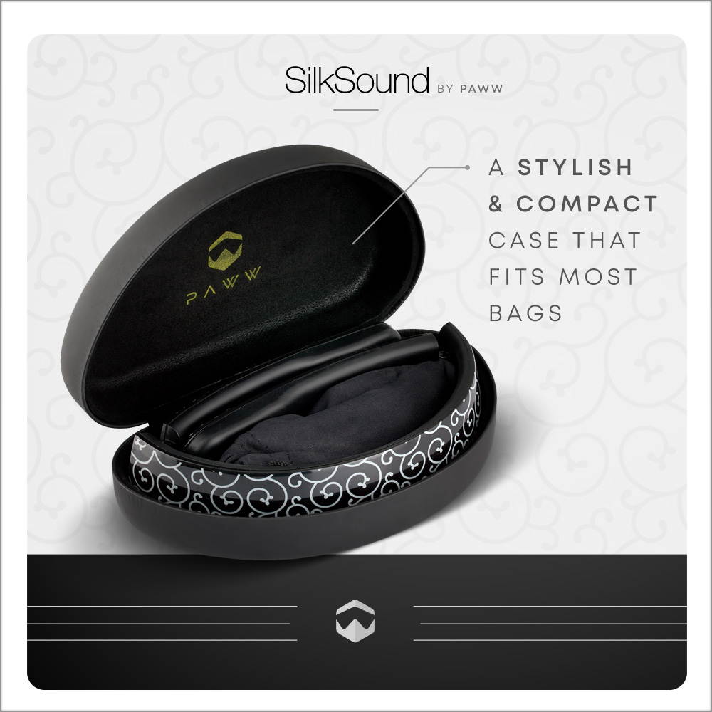 Paww SilkSound Headphones - Stylish Foldable Paww SilkSound Headphones - Stylish Foldable On-Ear Wireless Bluetooth Handsfree Calling with 8 Hours Playtime for Work Travel or Outdoor Use