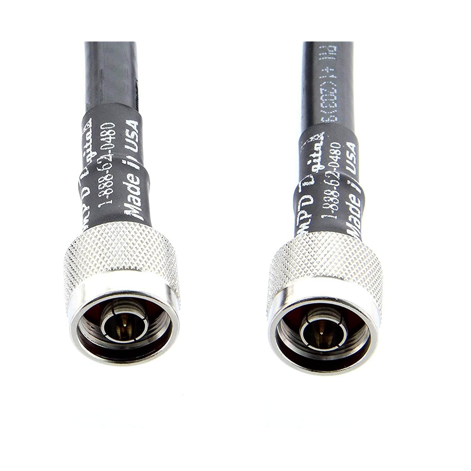 MPD Digital USA Made Times Microwave LMR-400Uf Ultra Low Loss Ultraflex (Ultra Flex) Transmission Line Coaxial Cable with N-Male Connectors 3 ft