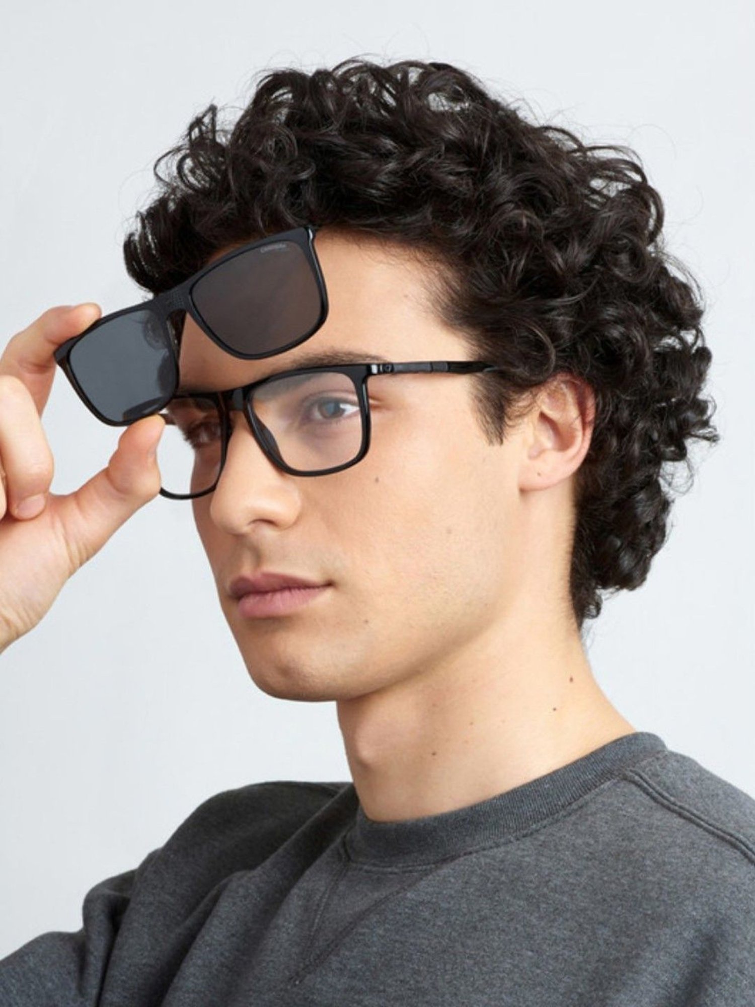 Carrera Grey Rectangular UV Protection Sunglasses for Men