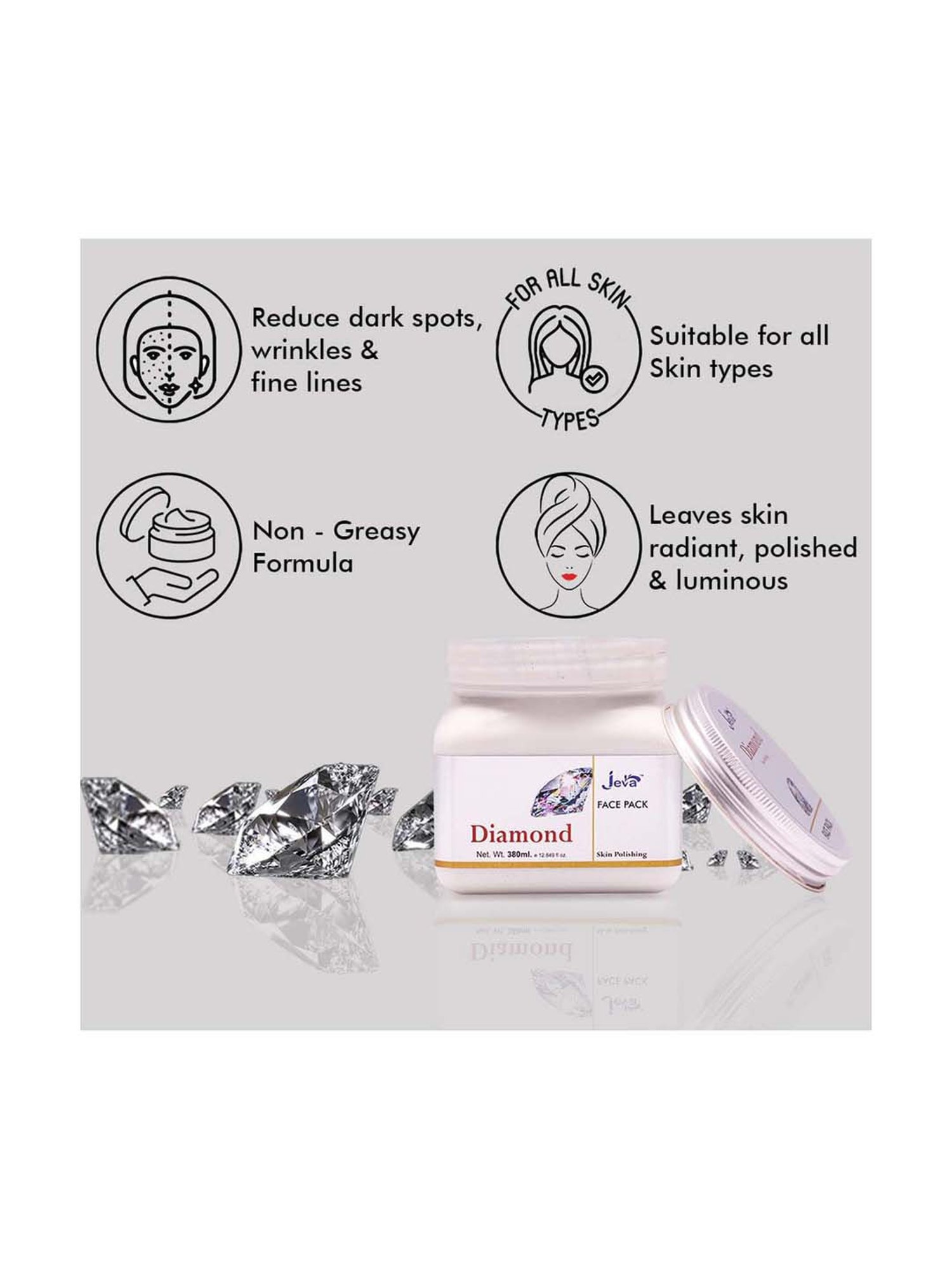 Diamond Skin Polishing Face Pack - 380 ml