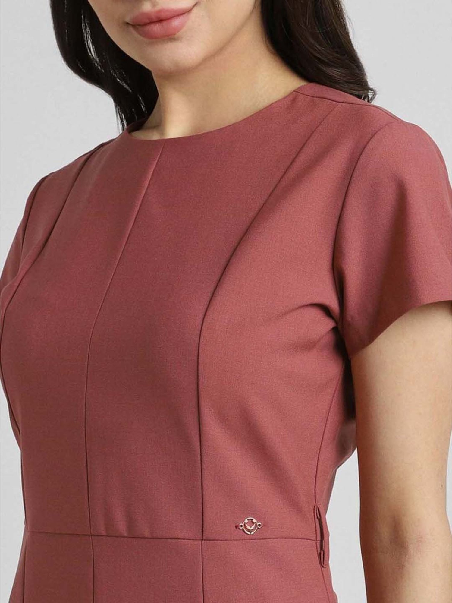 Allen Solly Pink Shift Formal Dress