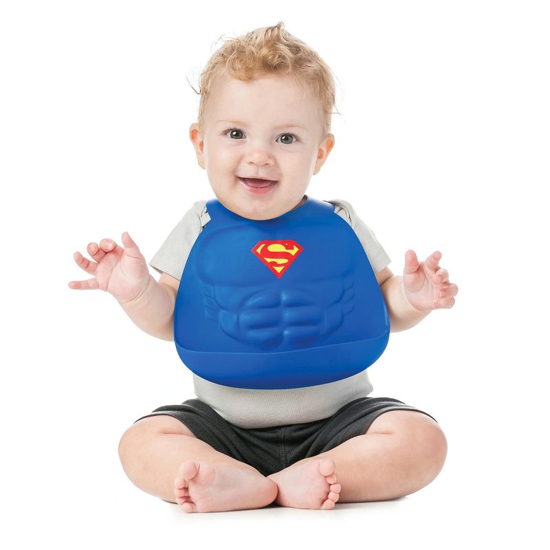 Bumkins DC Comics Silicone Muscle Bib - Superman