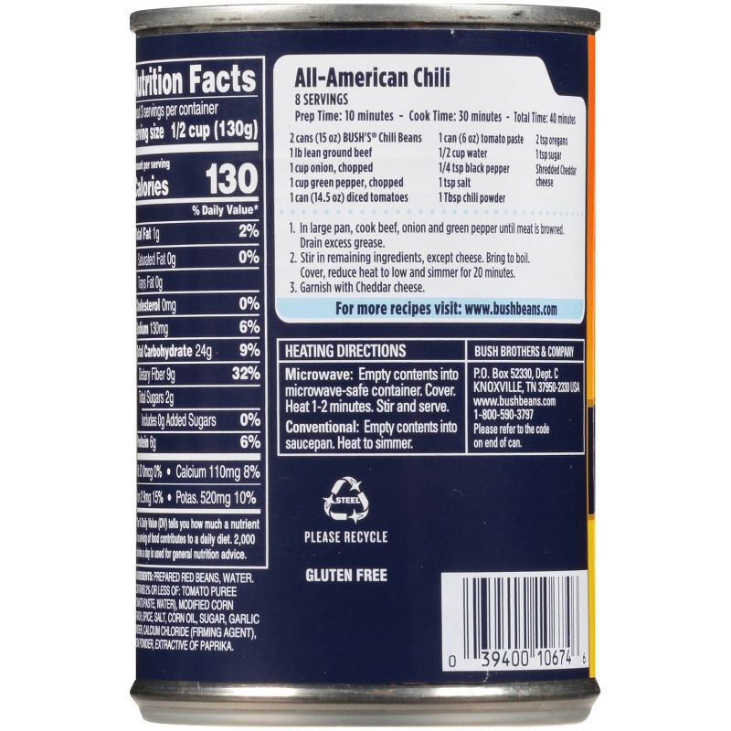 Bush's Low Sodium Mild Chili Beans - 15oz