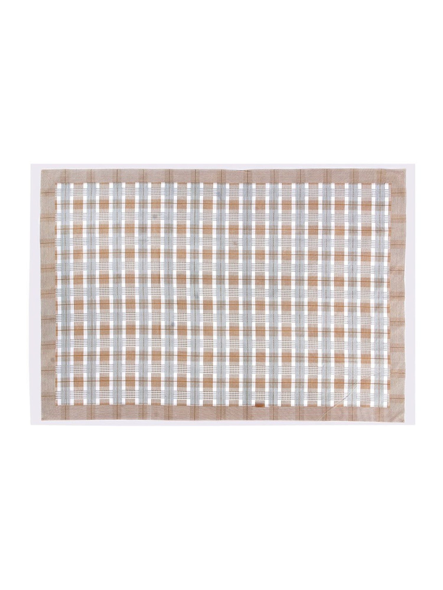 Romee Beige Cotton Checks Table Linen Sets