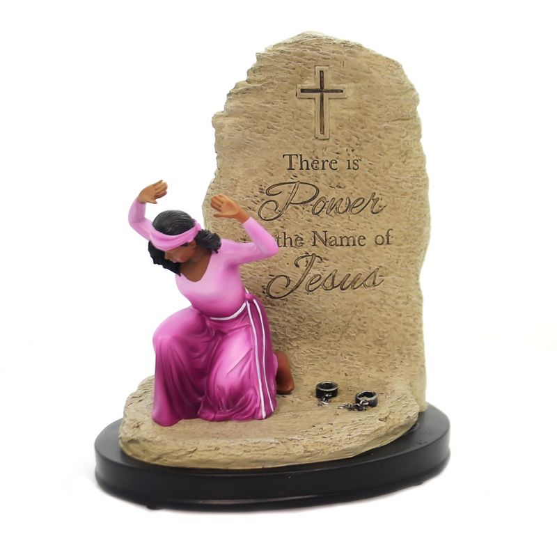 Black Art 8.0" Power Figurine Name Of Jesus Religious  -  Decorative Figurines