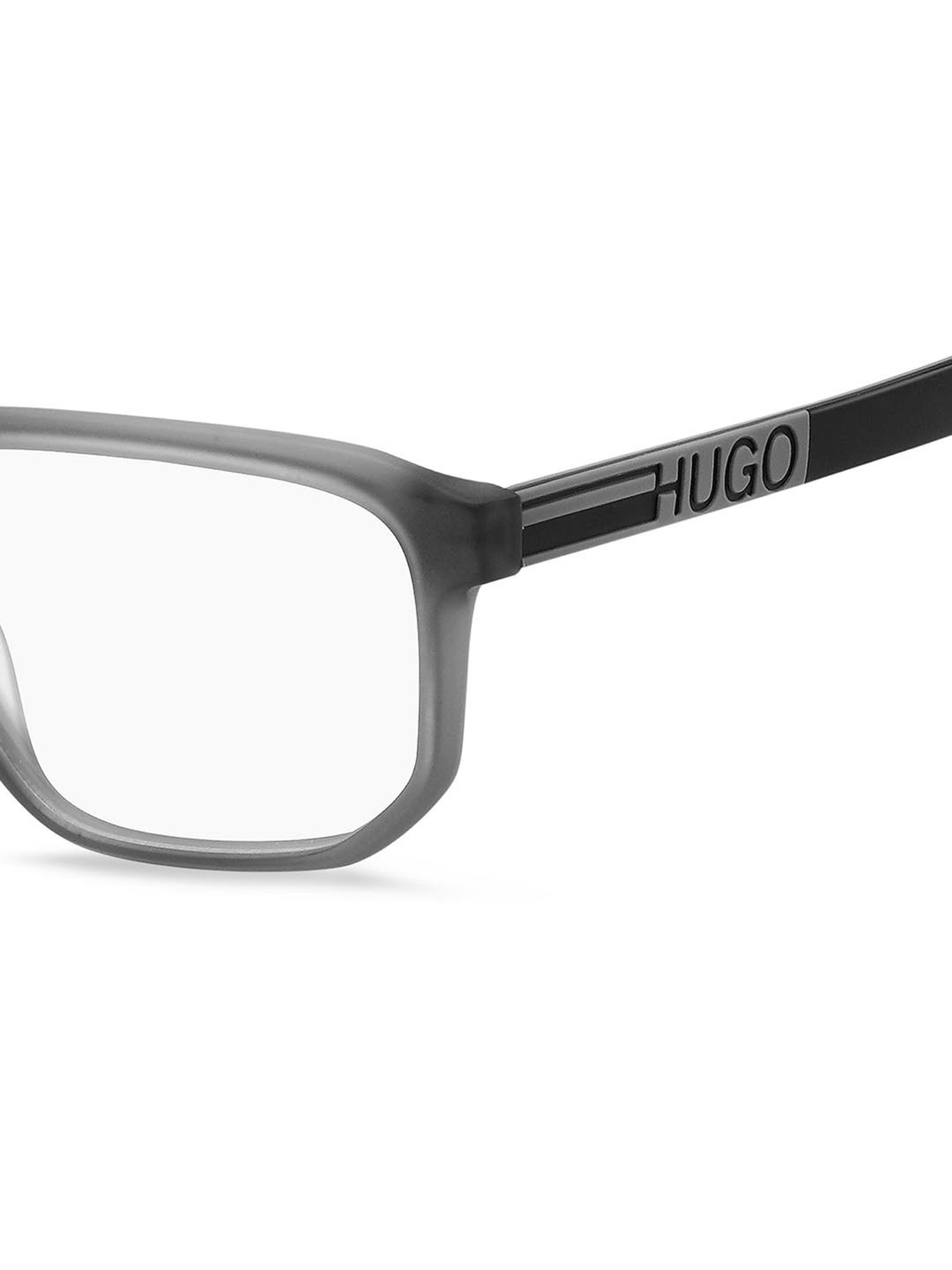 HUGO Grey Geometric Eye Frames for Men