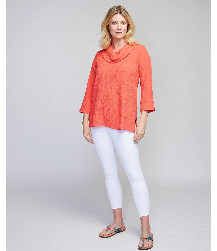 Ali Miles Jamie Crop Denim Skinny Leg Pull-On Jeggings