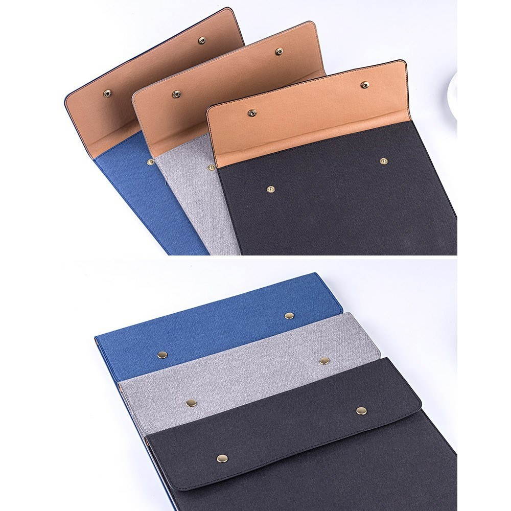 Creative PU Leather Portfolio A4 File Pouch Document Bag Contract Invoice Bill Storage Organizer for Office