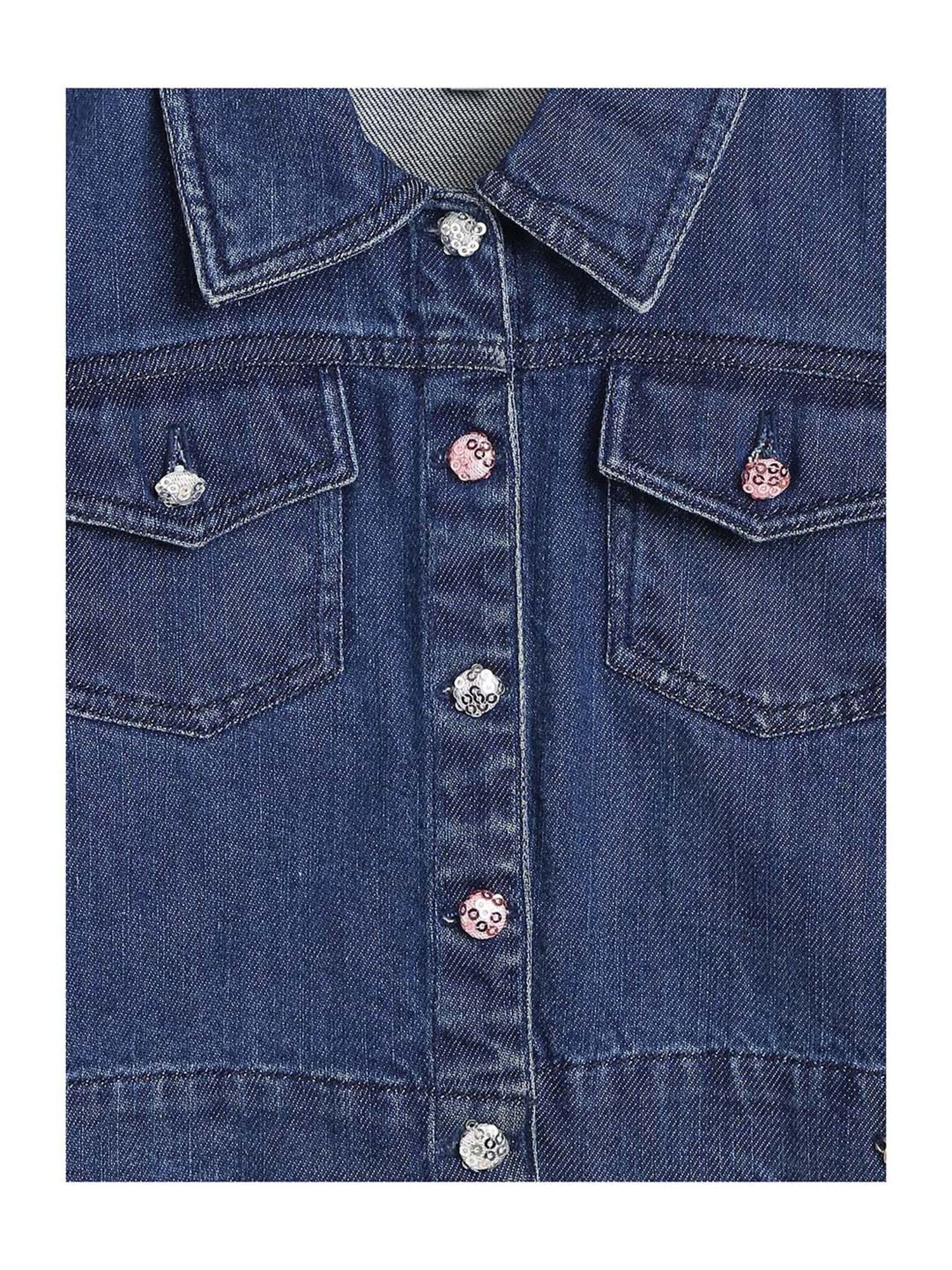 Nauti Nati Kids Blue Solid Jacket