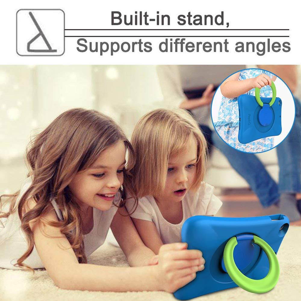 iPad 5/6/New ipad 2017/2018 Case for Kids,EVA Heavy Duty Dust/Shock/Kids Proof with Kickstand Tablets Protective Cover for iPad 2017/2018 Latest Gen/iPad 5th /6th Gen(Blue/Green)