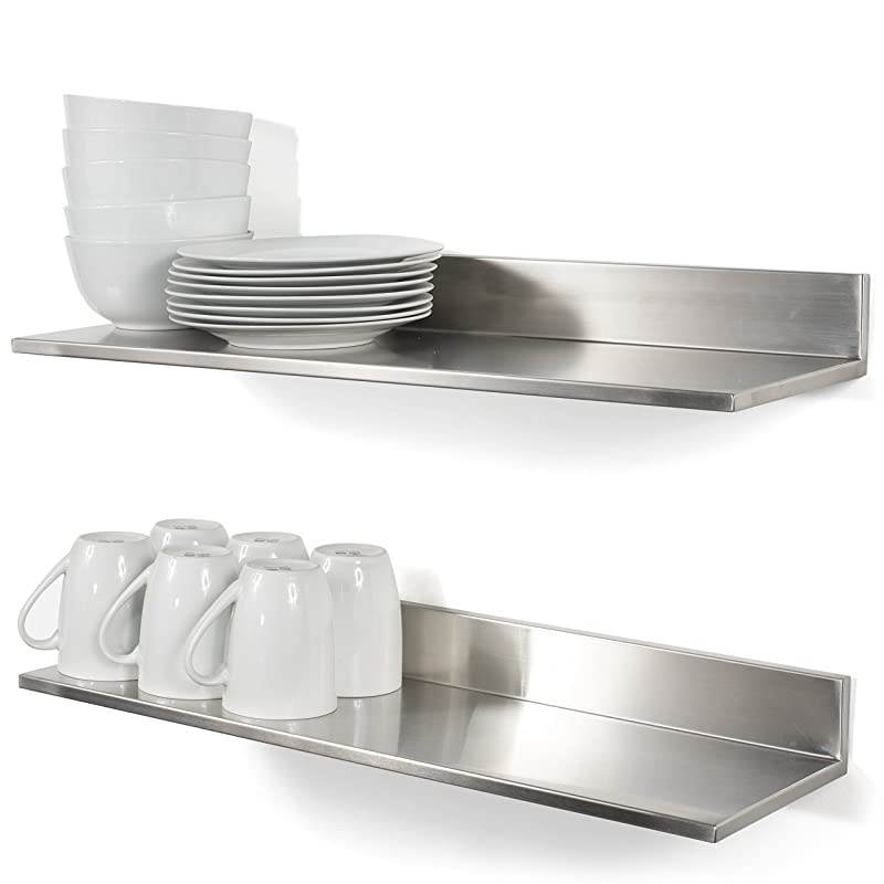 Stainless Steel Wall Mountable 2360 Inch Kitchen Shelf for Restaurants Businesses and Eateries 2