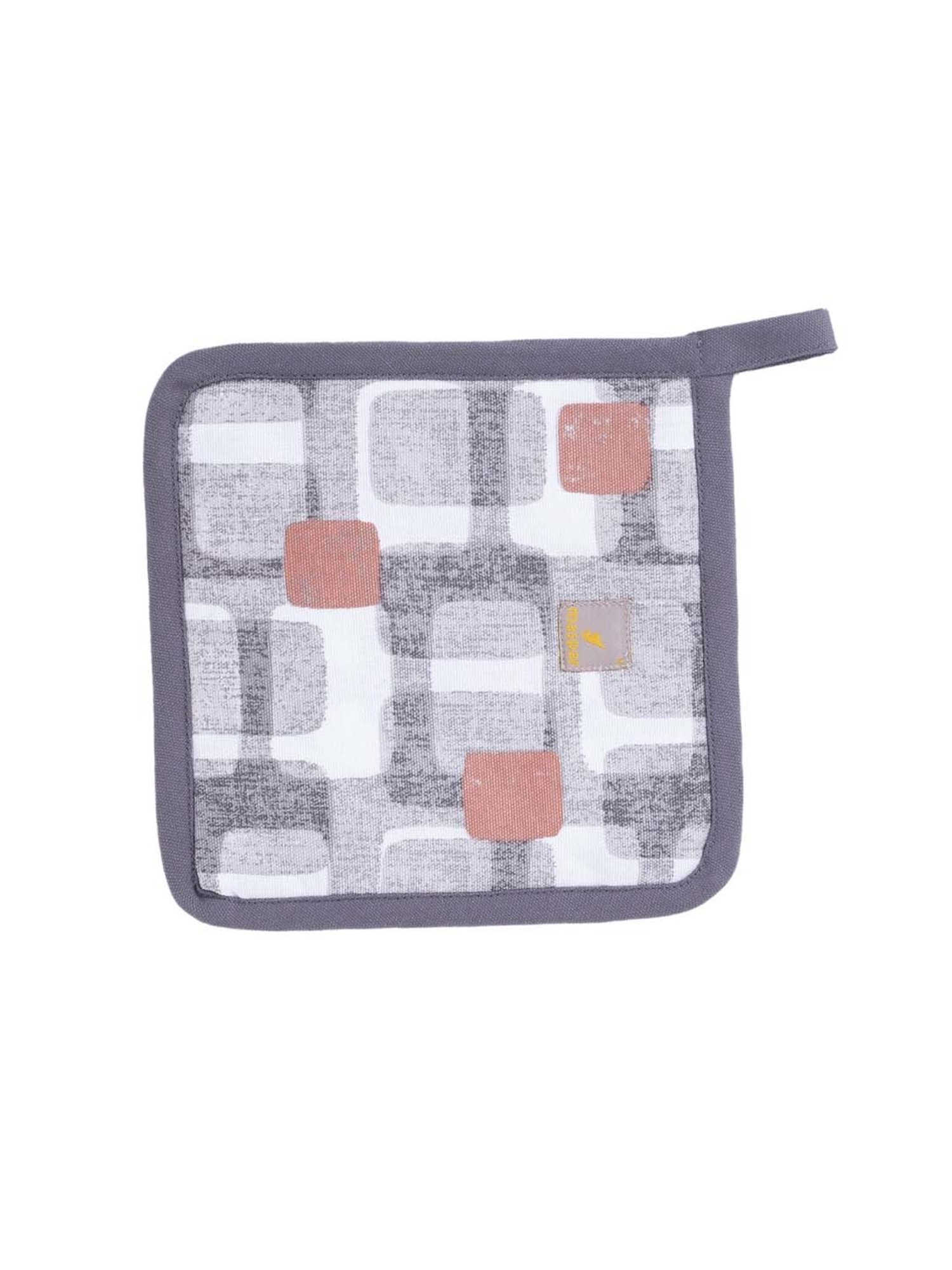 Maspar Grey & Red 100% Cotton 225 GSM Table Linen Set